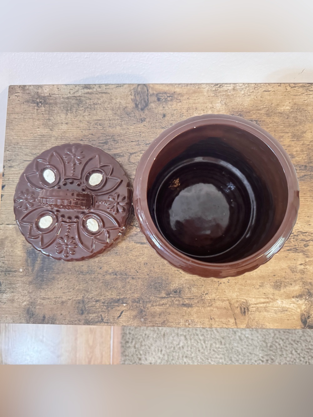 Cookie Stack Ceramic Canister - Chocolate Brown - Picture 7 of 10